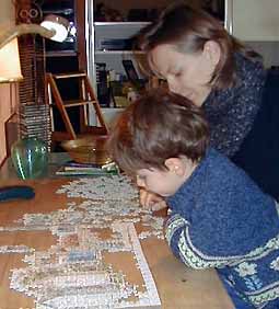 concentration sur un puzzle