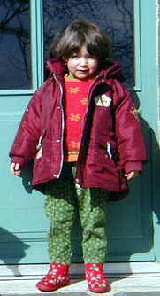 Margot en haut du montoir